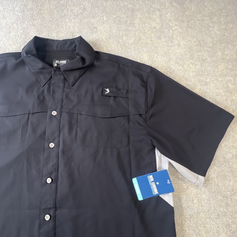 Reel Legends Mariner Men’s Shirt X-Large Button Up Short Sleeve Fishing NWT